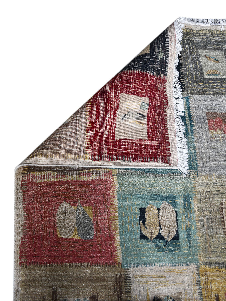 Quality Modern Rugs for living room, Exclusive Knotted Modern Carpet, Multicolor