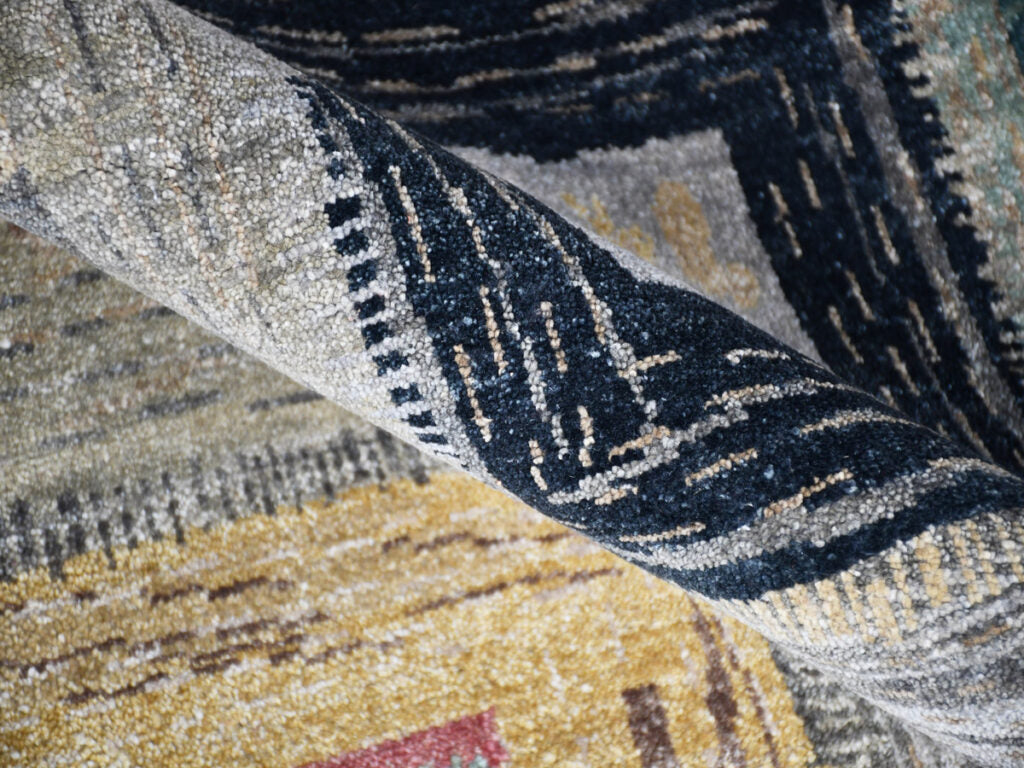 Quality Modern Rugs for living room, Exclusive Knotted Modern Carpet, Multicolor