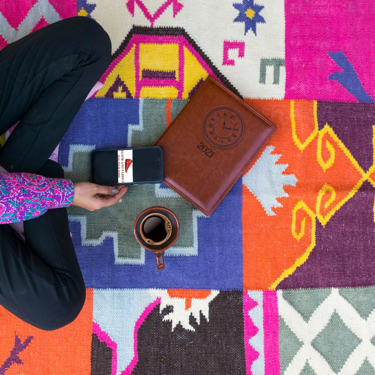 Natural Jute Kilim Dhurrie Rugs Handwoven Kilim Rug, Wool Rug, Boho Rug