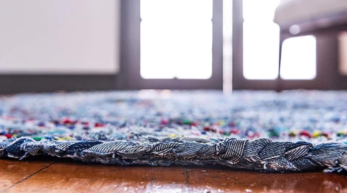 Eco-Friendly Denim Jute Rugs, Blue Rugs