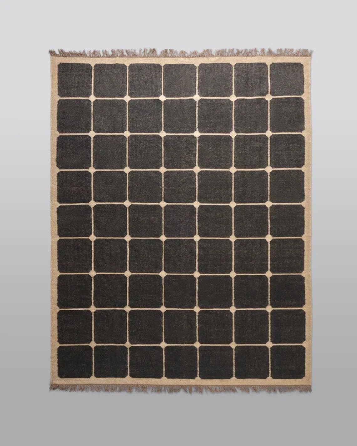 Kilim Carpet, Geometric Pattern Ecofriendly Area Rug,Wool And Jute Dhurrie Kilim Rugs