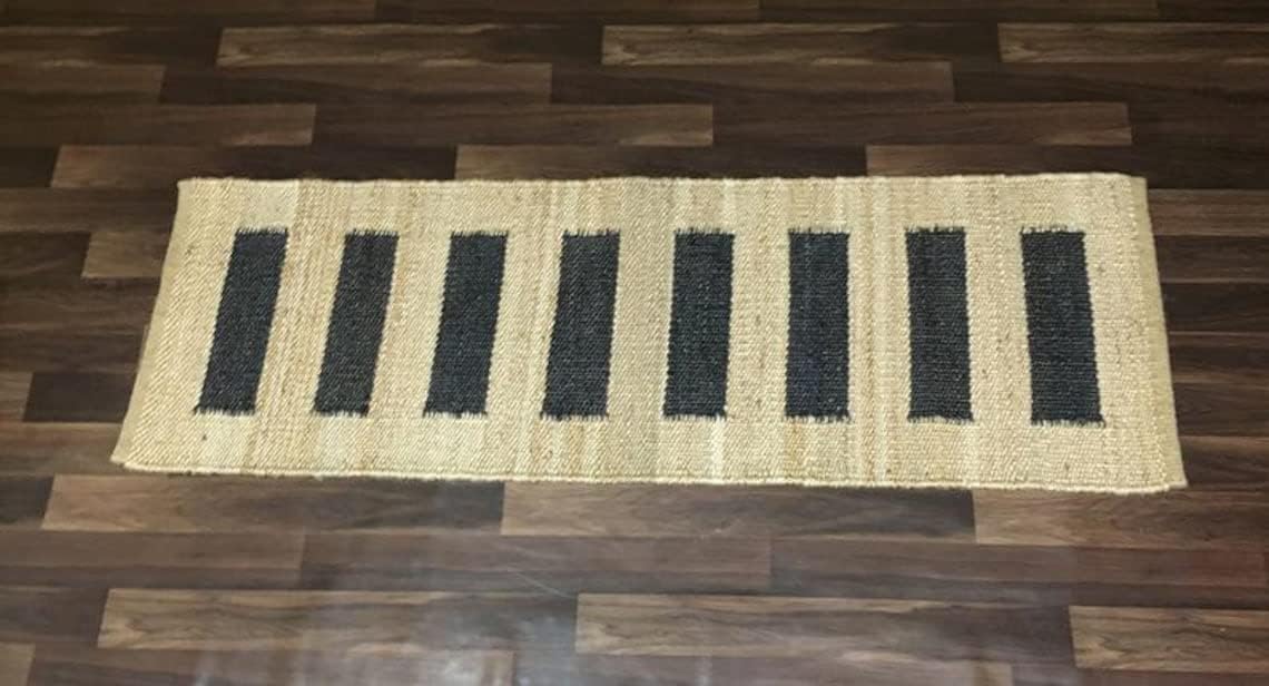 Indian Hand Woven Navy-Off White Rug,Hemp And Jute Rugs