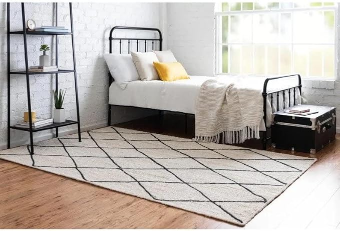 Hand-Braided Colorful Jute Rug – Boho Style Natural Fiber Area Rug