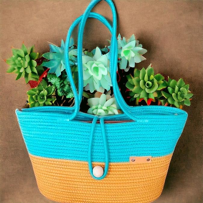 Hand Bag | large Tote Bag | Summer Bag | Bucket Bag | Basket Bag | Bamboo Tote