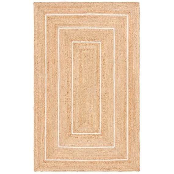 Eco-Friendly Handwoven Jute Rug – Braided Natural Carpet for Home Décor