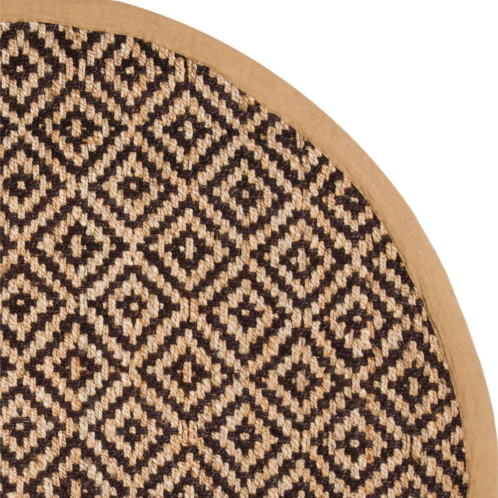 Hemp Jute And Cotton Blend Rugs, Natural Fiber Indian Hand Woven Brown Rug