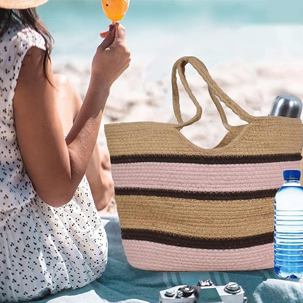 Jute Cotton Hand Bag | Women's Tote Shoulder Bag