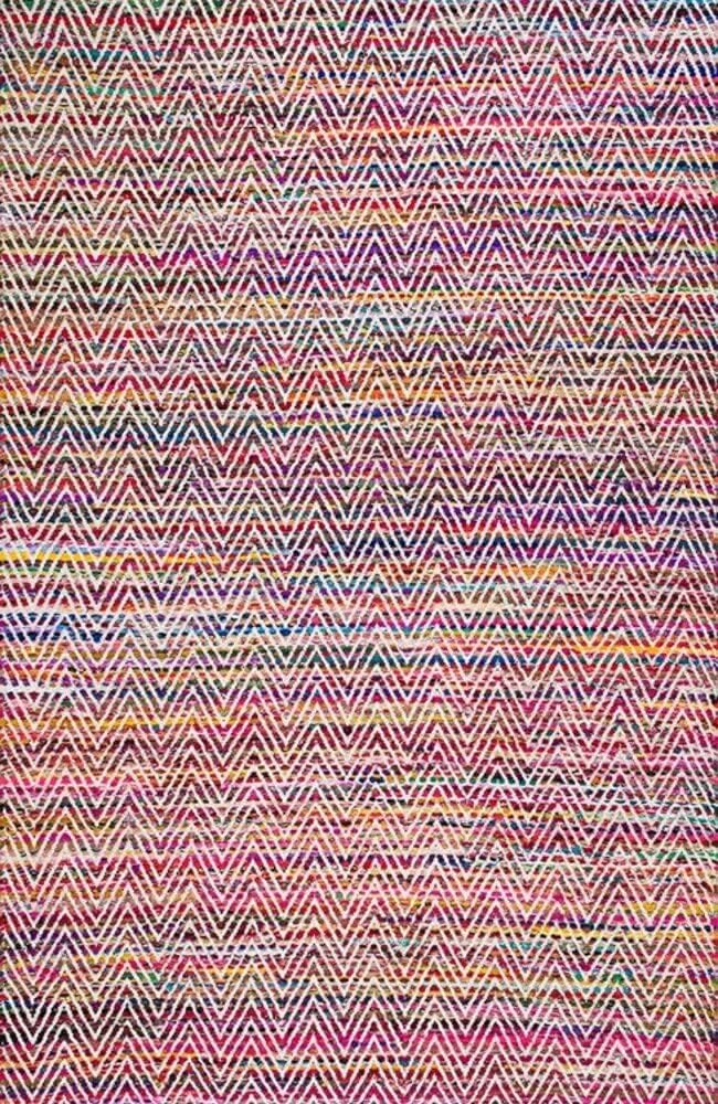 Indian Hand Braided Colorful Cotton Jute Rug