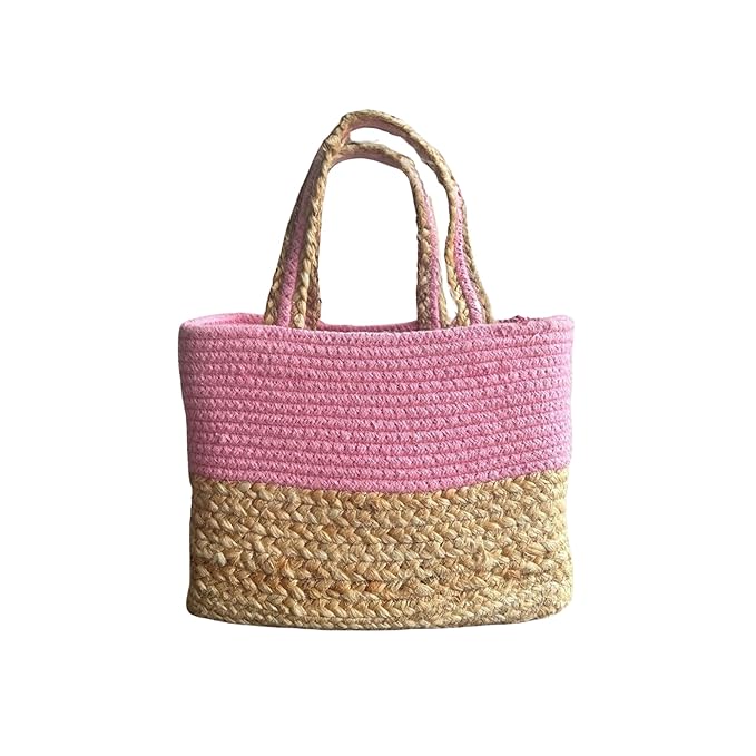 Jute Lunch Bag for Office | Picnic Basket | Tote Handbag for Lunch Box