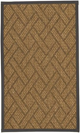 Natural Area Rugs 100% Natural Fiber Handmade Shanghai, Brown/Multi Sisal Rug