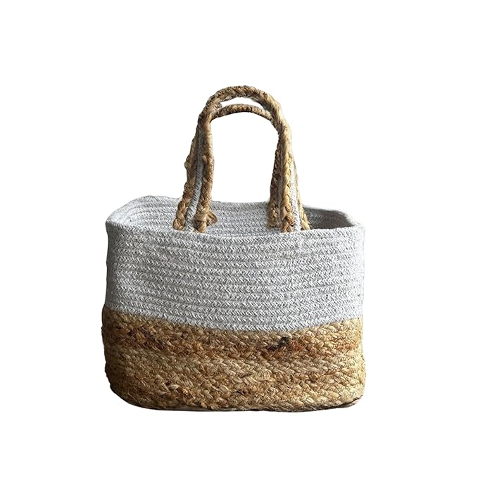 Jute Lunch Bag for Office | Picnic Basket | Tote Handbag for Lunch Box