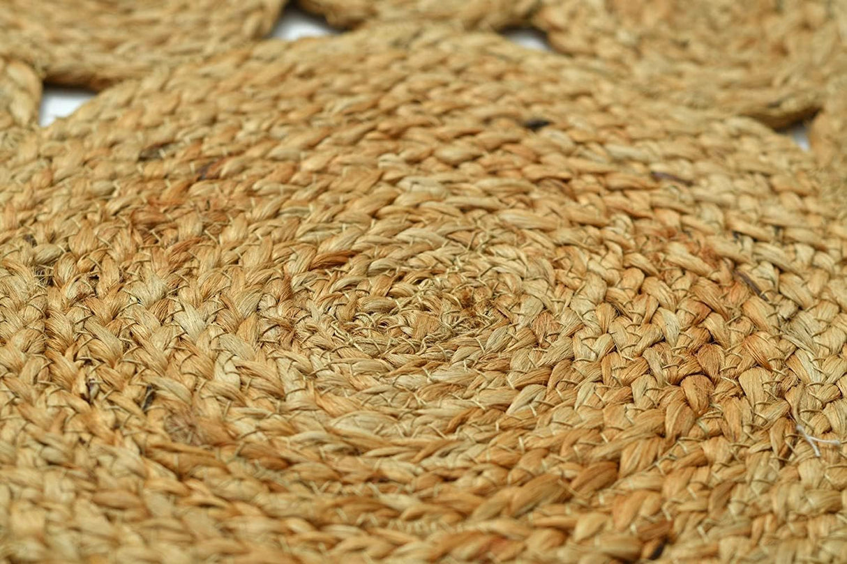 Handmade Braide Natural Flower Design Coaster, Table Top,Non-Slip Placemats