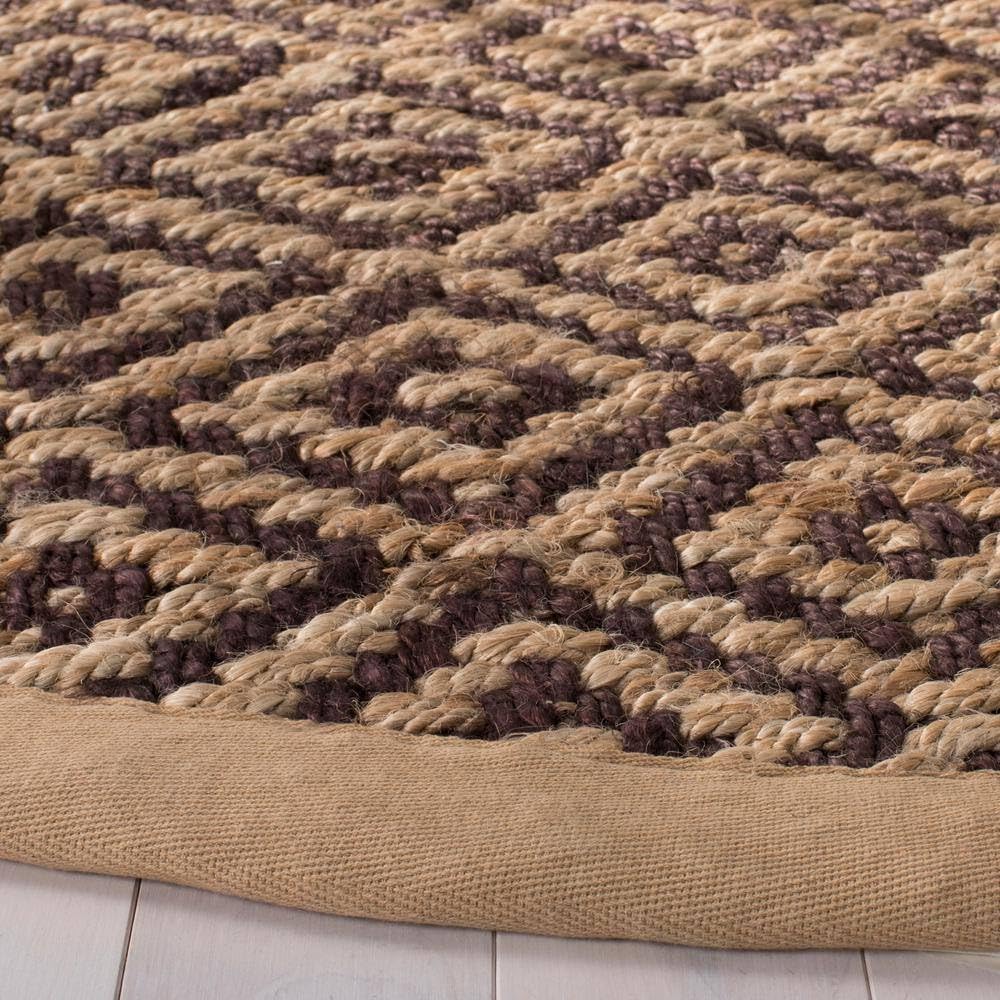 Hemp Jute And Cotton Blend Rugs, Natural Fiber Indian Hand Woven Brown Rug