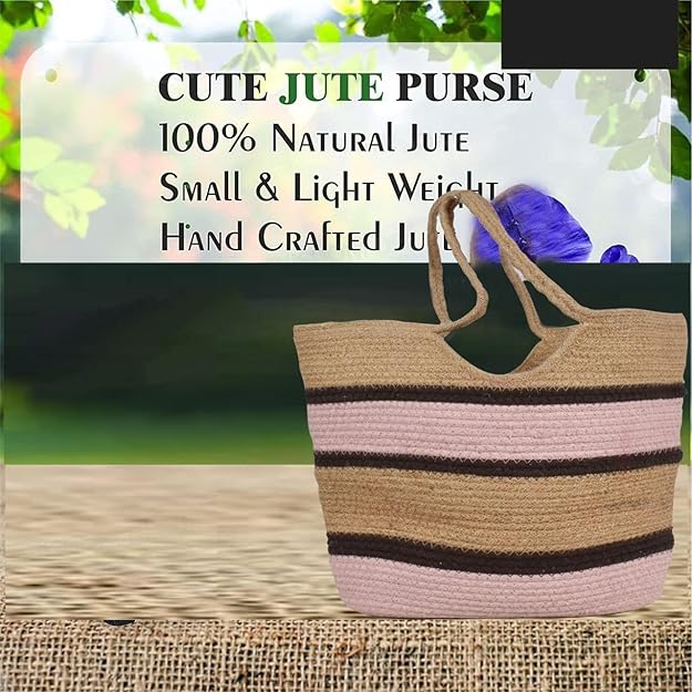 Jute Cotton Hand Bag | Women's Tote Shoulder Bag