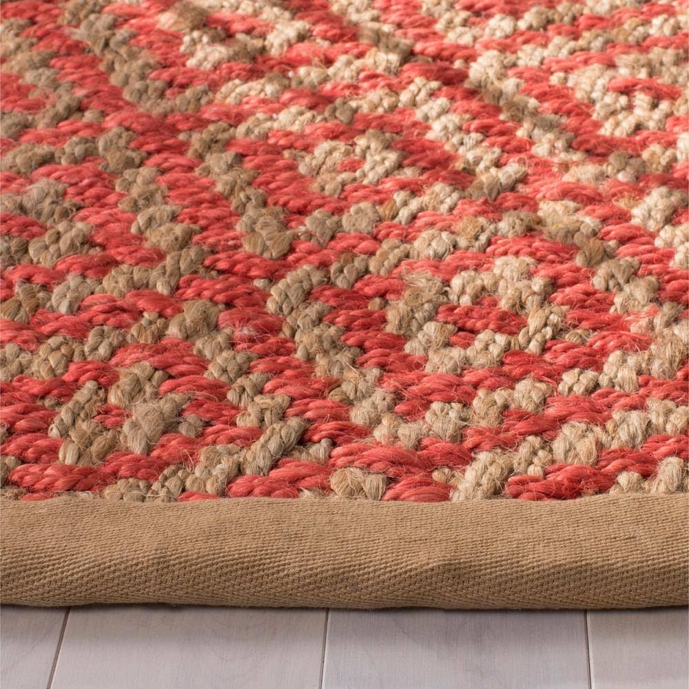 Hemp Area Rugs,Natural Fiber Indian Hand Woven Fuchsia Rug
