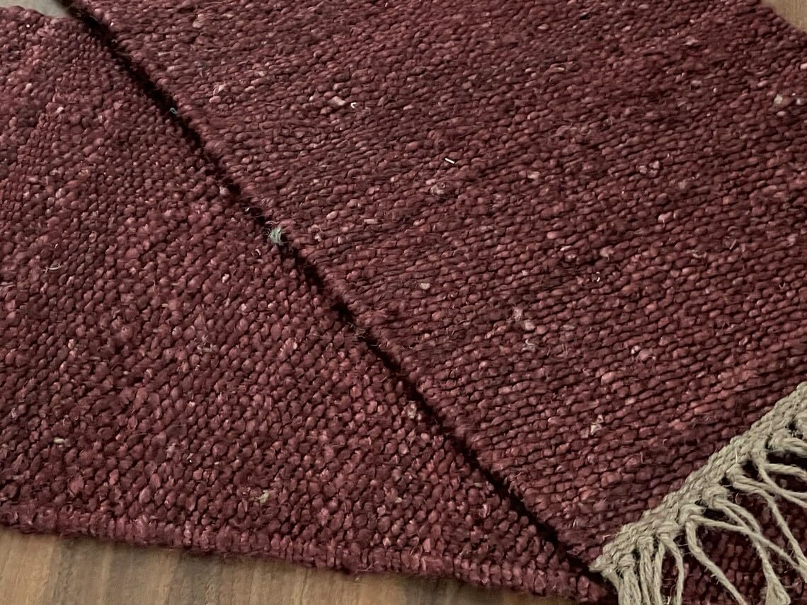 Set of 2 Pics 100% Hemp Handmade for Door Mat, Balcony, Bath, Kitchen, Gift, Indian Traditional Hemp Rugs