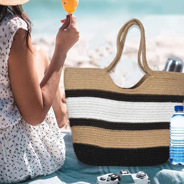 Jute Cotton Hand Bag | Women's Tote Shoulder Bag