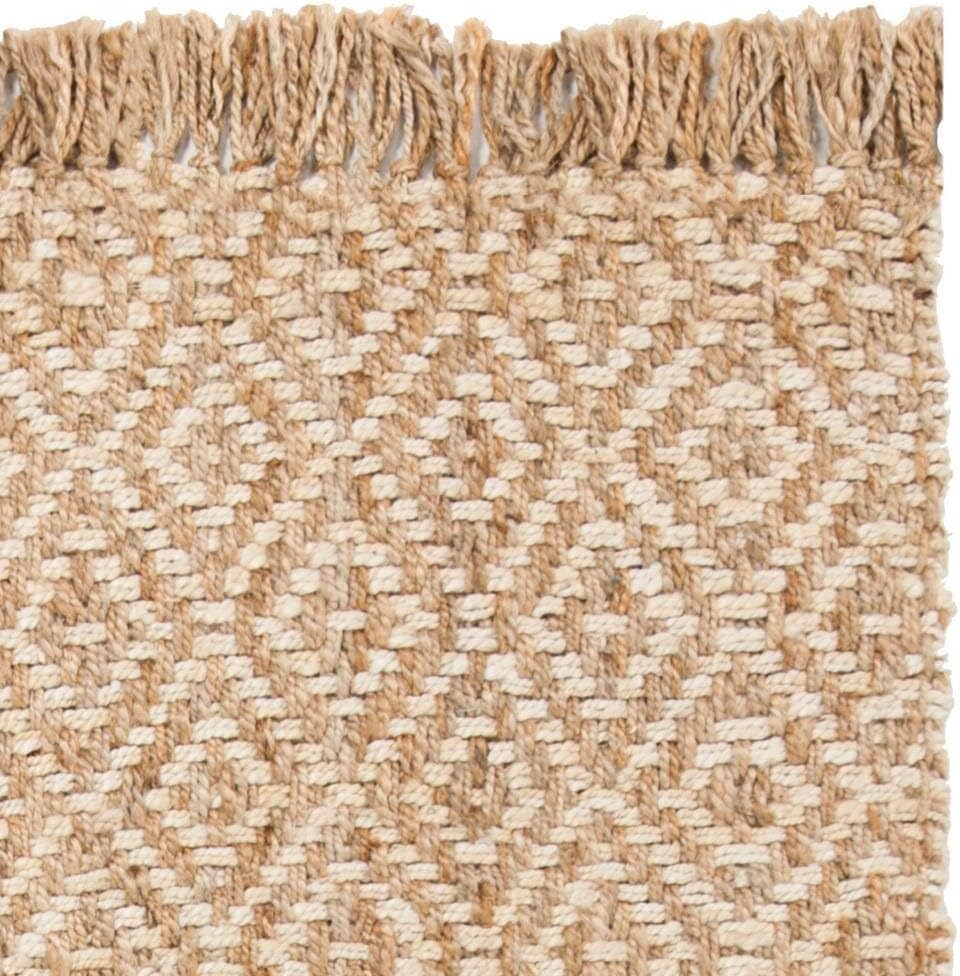 Hemp And Jute Rugs,Natural Fiber Indian Hand Woven Beige/Ivory Rug