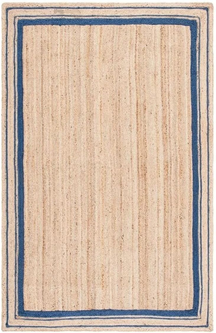 Bohemian Natural Fiber Rug – Rikki Design with Braided Border