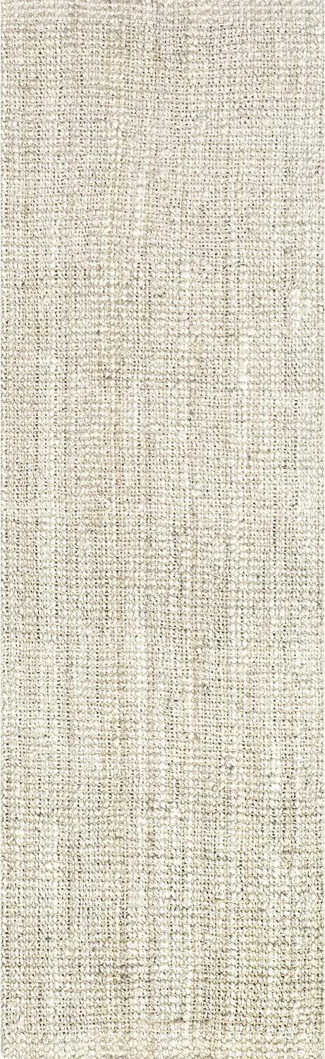 Hand Woven Ashli Handwoven Solid Jute Farmhouse, Boho Jute Carpets