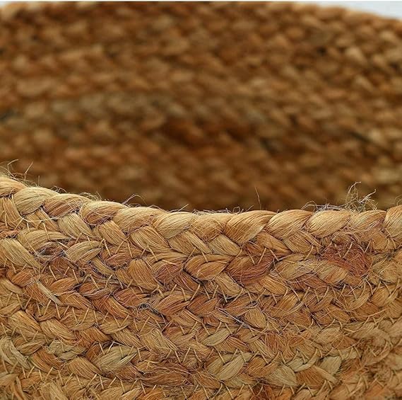 Handwowen Jute Planter Pots/Storage Basket with Handle, Multi-Purpose Storage Bag