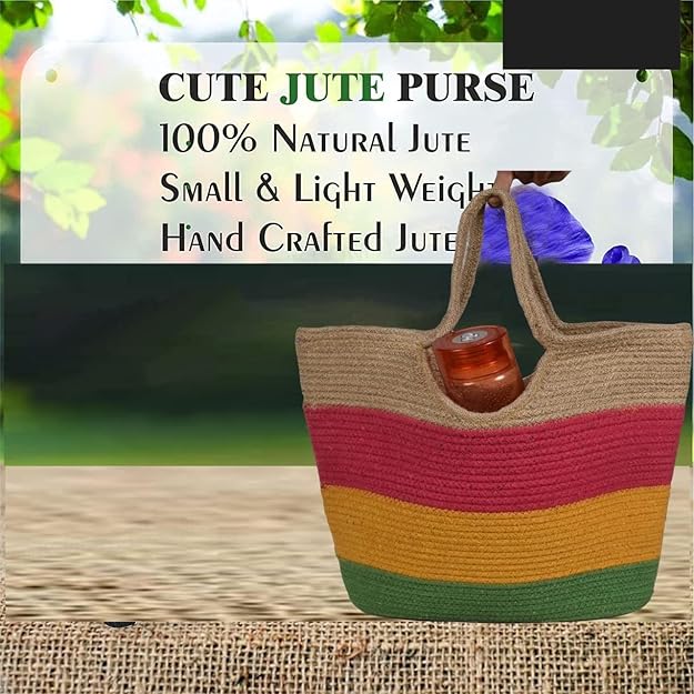 Jute Cotton Hand Bag | Women's Tote Shoulder Bag