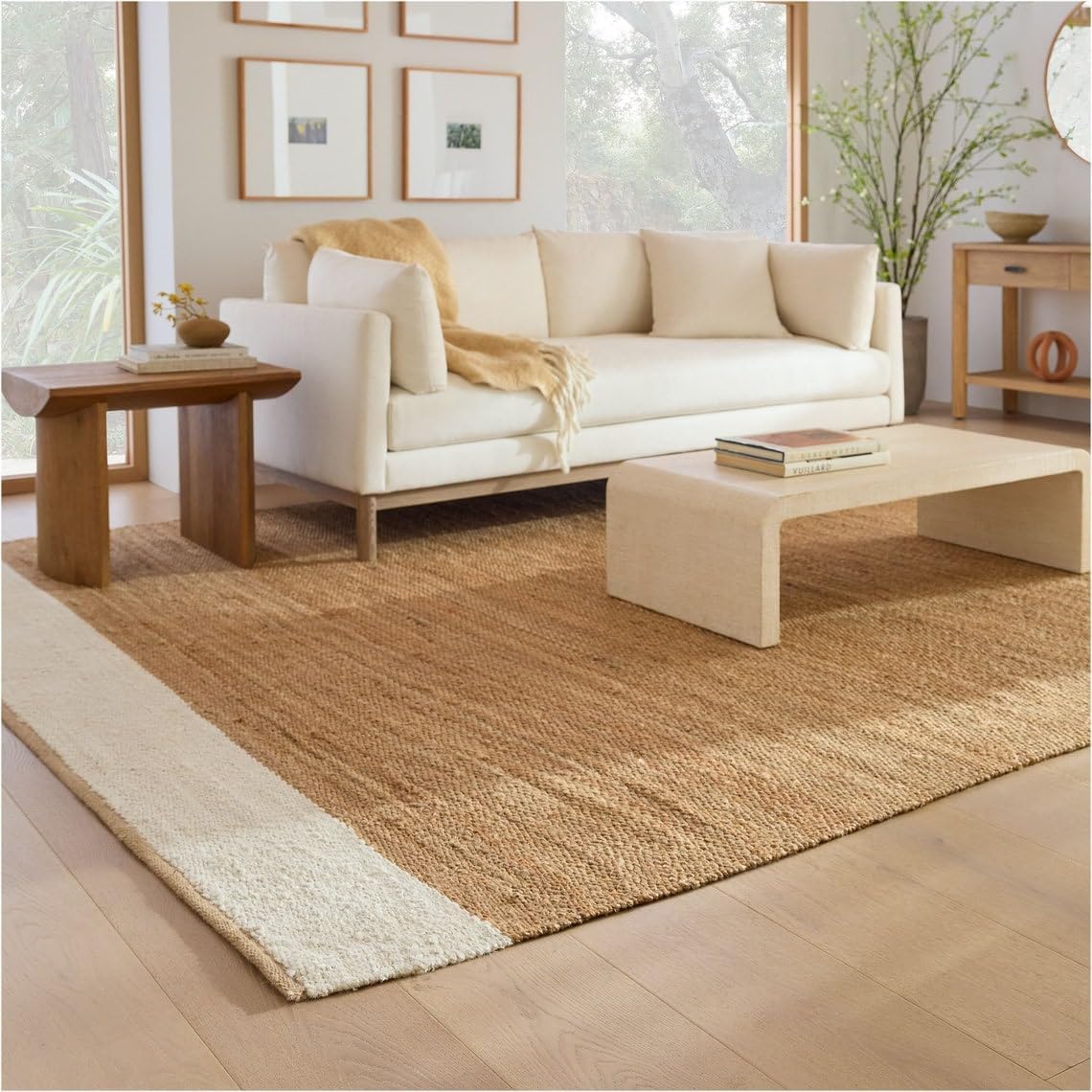 Premium Hand-Woven Bohemian Jute Rug, Hemp Area Rugs