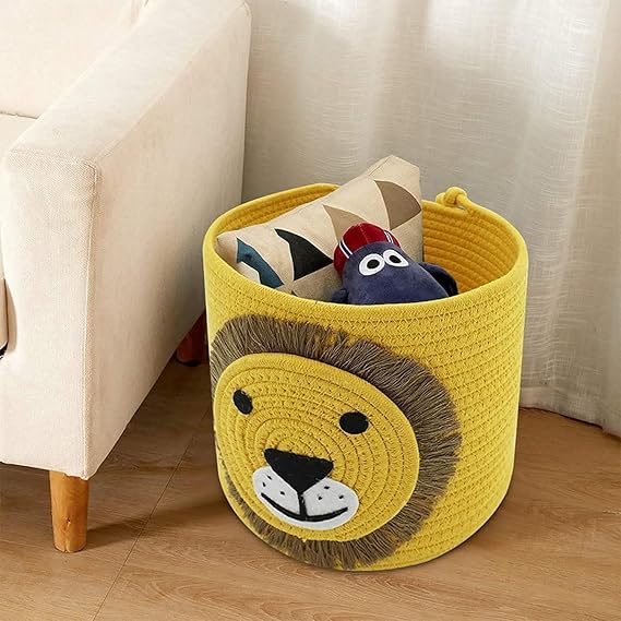 DECOR Cotton Storage Basket, Laundry Bag for Home-Basket