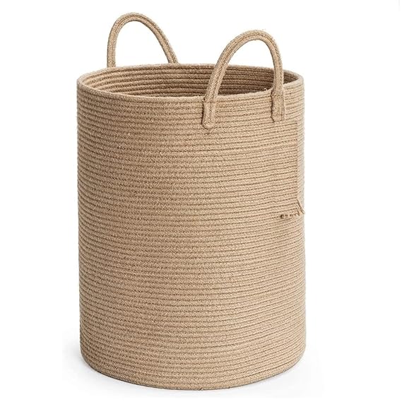 Jute&Cotton Rope Laundry Hamper Basket