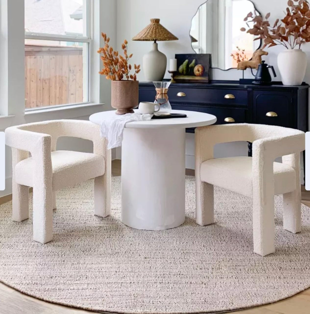 Cotton And Jute Area Rug Hand Woven Natural Farmhouse For Living Room