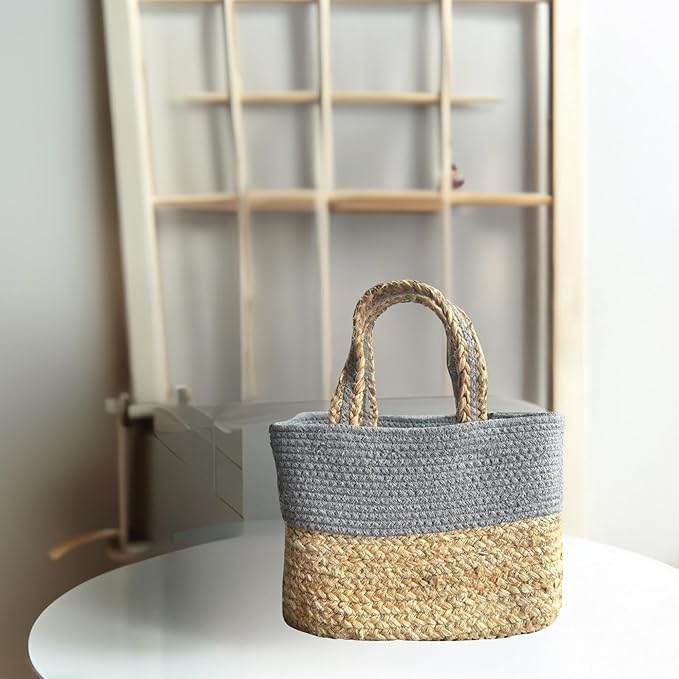Jute Lunch Bag for Office | Picnic Basket | Tote Handbag for Lunch Box