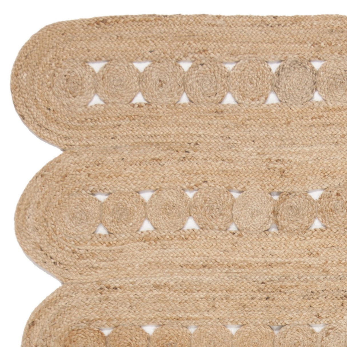 Braided Geometric Jute Rug – Handmade Kaelee Natural Fiber Area Rug