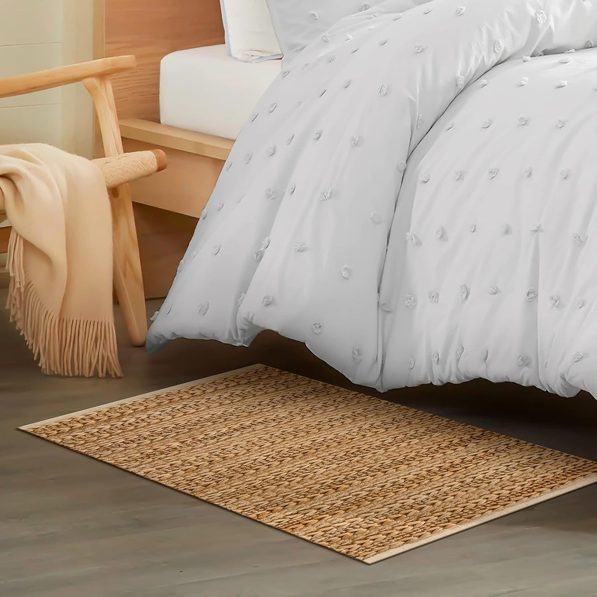 Jute Cotton Patsan Rug Farmhouse Style, Hemp Jute And Cotton Blend Rugs