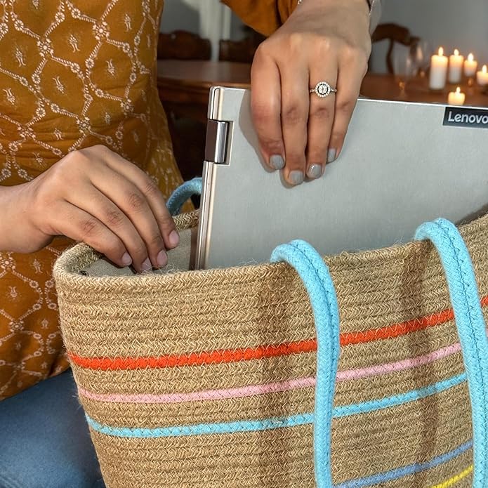 Jute Reusable Shopping Bag, Tote Bag, Shoulder Bag, Sturdy and Long Lasting