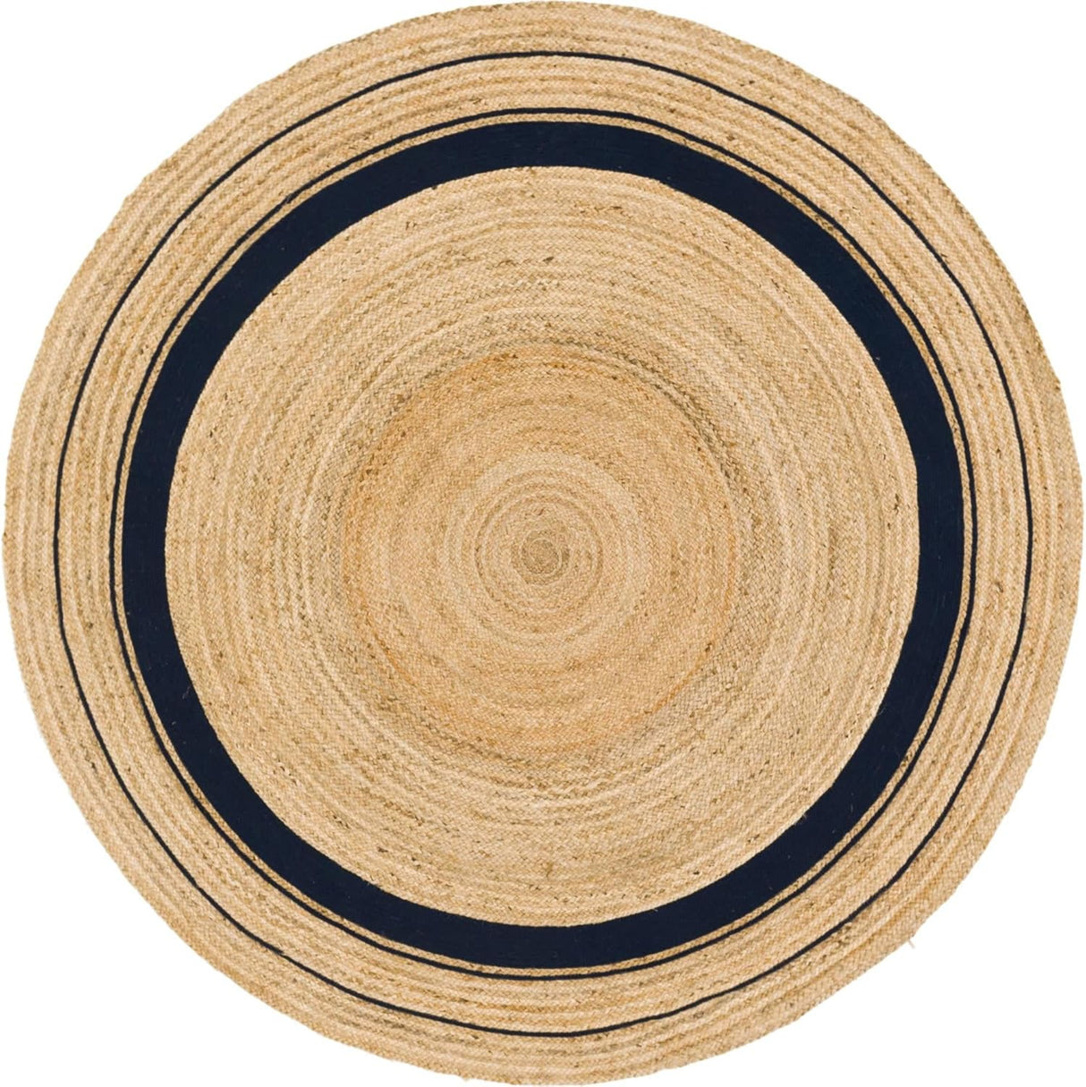 Bohemian Natural Fiber Rug – Rikki Design with Braided Border