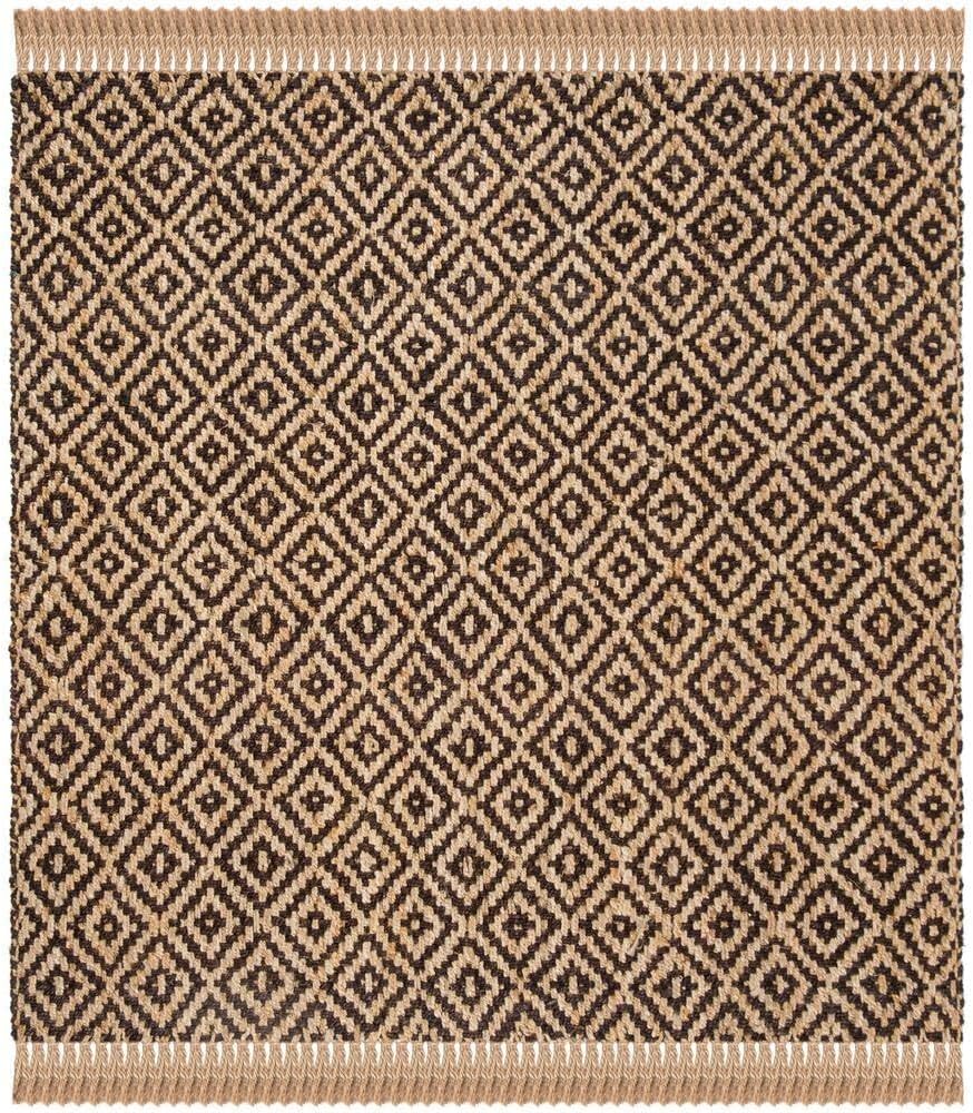 Hemp Jute And Cotton Blend Rugs, Natural Fiber Indian Hand Woven Brown Rug