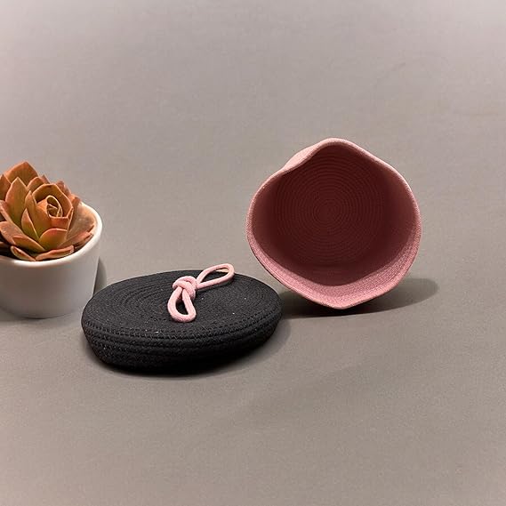 Basket with Beautiful Characters - Rope Storage Basket for Baby Diaper,Panda