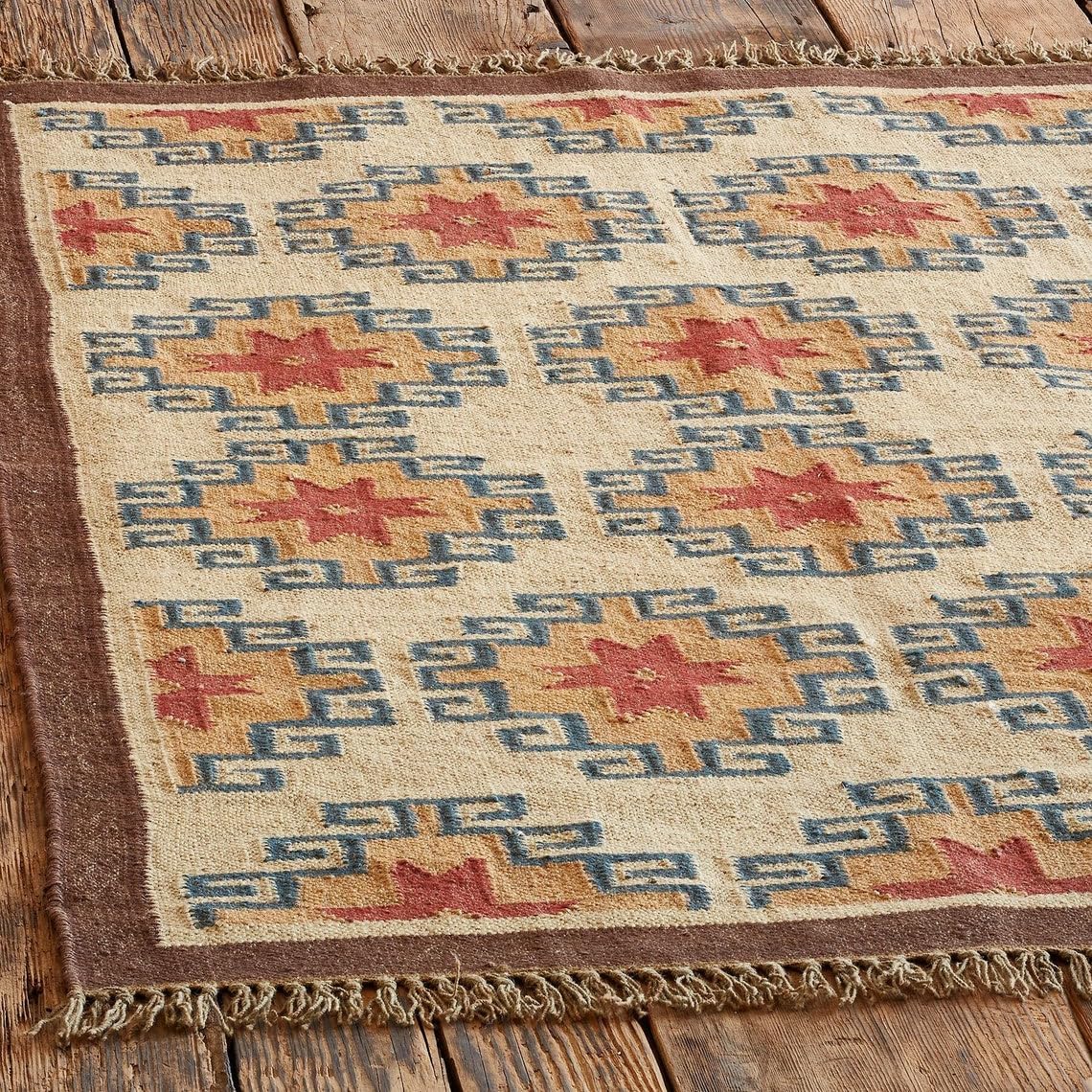 Natural Wool Jute Kilim Dhurrie Rugs,Motifs Oriental Traditional Indian Geometric Rug,yellow