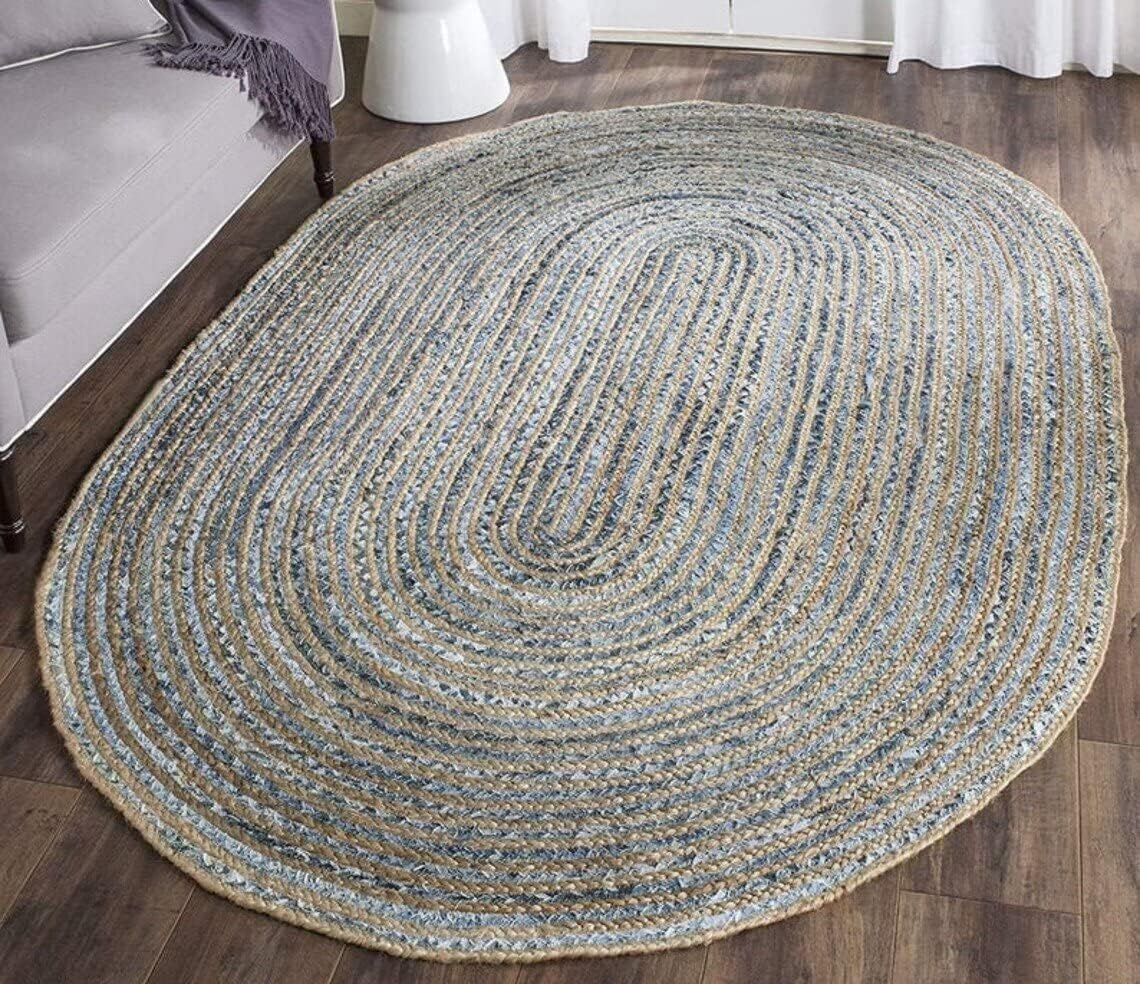 Eco-Friendly Denim Jute Rugs,Blue Carpet