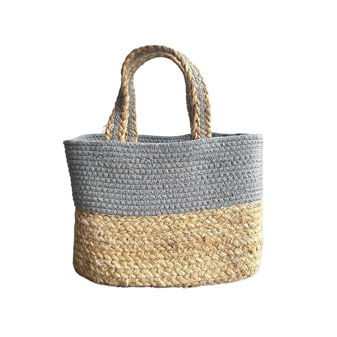 Jute Lunch Bag for Office | Picnic Basket | Tote Handbag for Lunch Box
