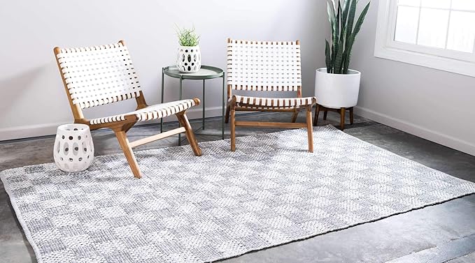 Chindi Cotton Collection Hand Woven Natural Fibers Ivory Area Rug