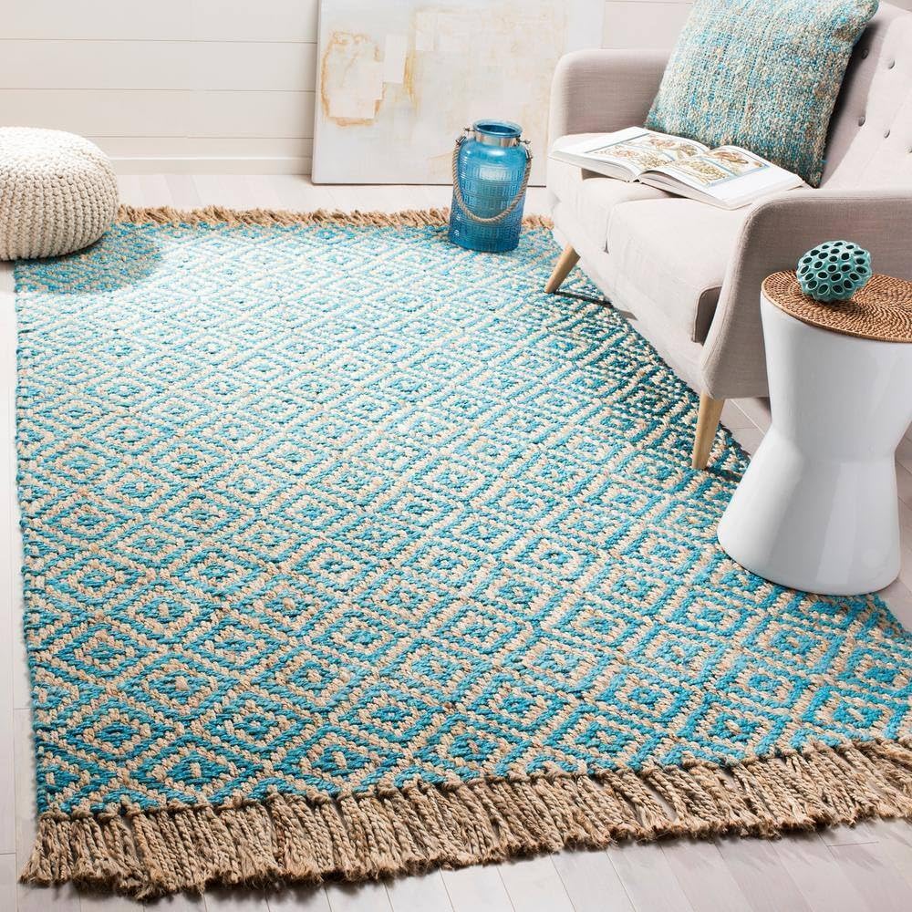 Natural Fiber Rugs, Turquoise Rug
