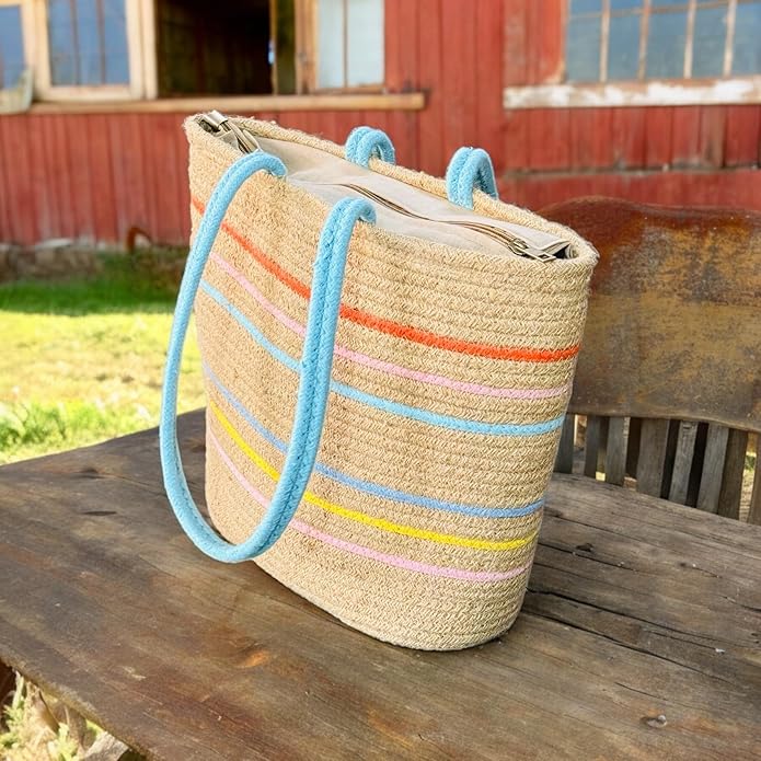 Jute Reusable Shopping Bag, Tote Bag, Shoulder Bag, Sturdy and Long Lasting