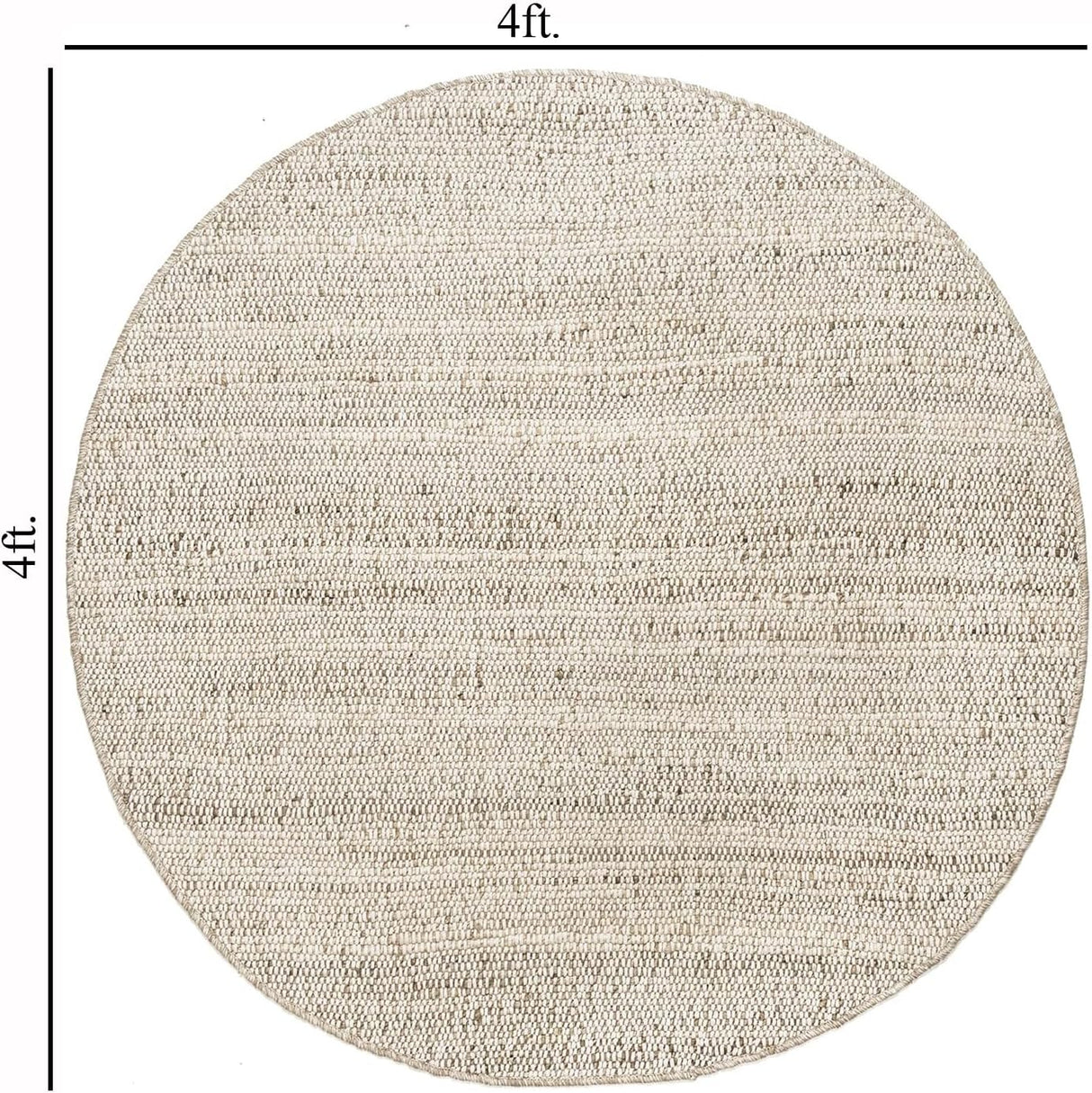 Cotton And Jute Area Rug Hand Woven Natural Farmhouse For Living Room