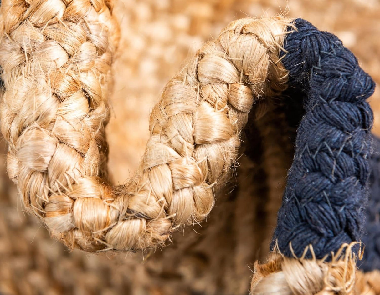 Bohemian Natural Fiber Rug – Rikki Design with Braided Border