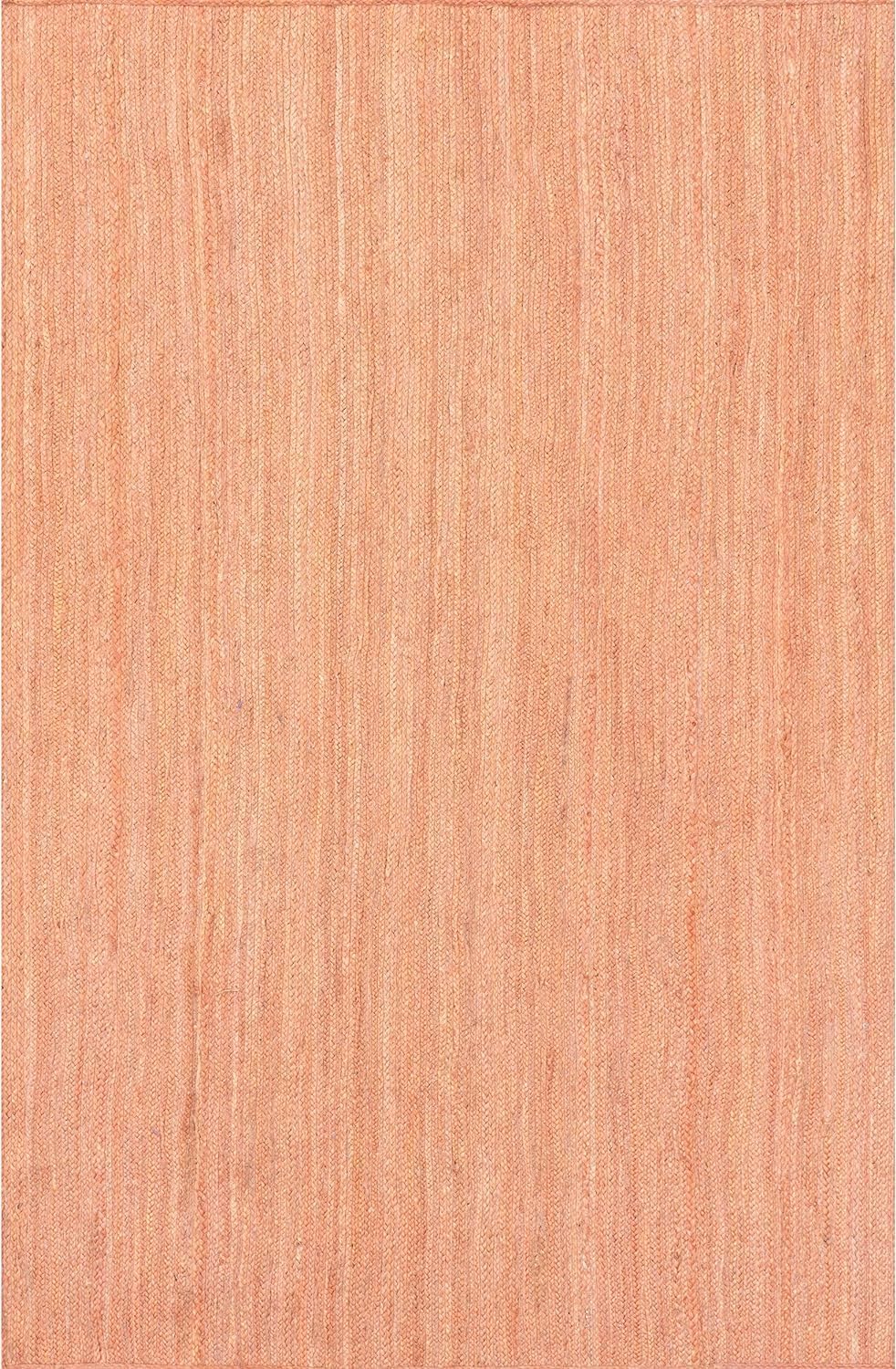 Hand-Woven Peach Natural Fiber Rug – Soft & Eco-Friendly Area Rug