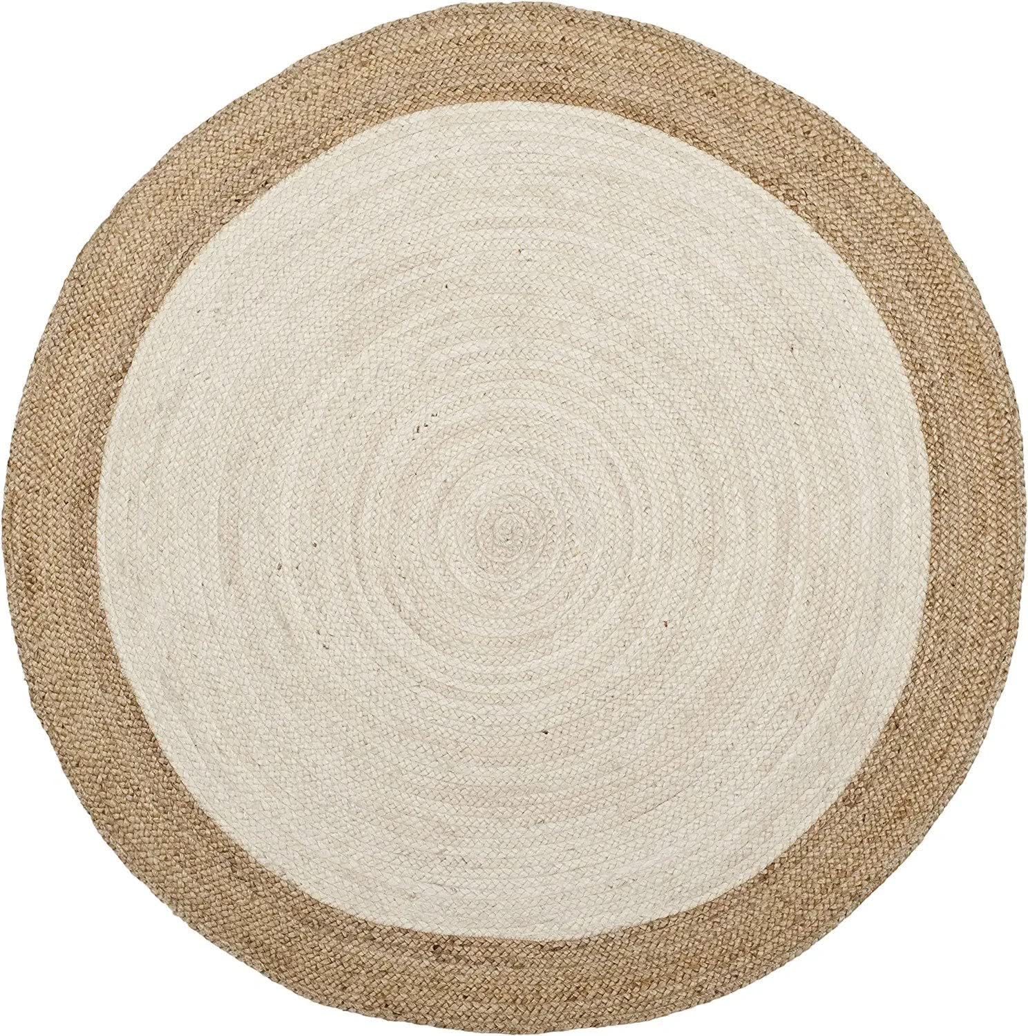 Eco-Friendly Round Braided Jute Rug – Handmade Natural Carpet for Indoor Use