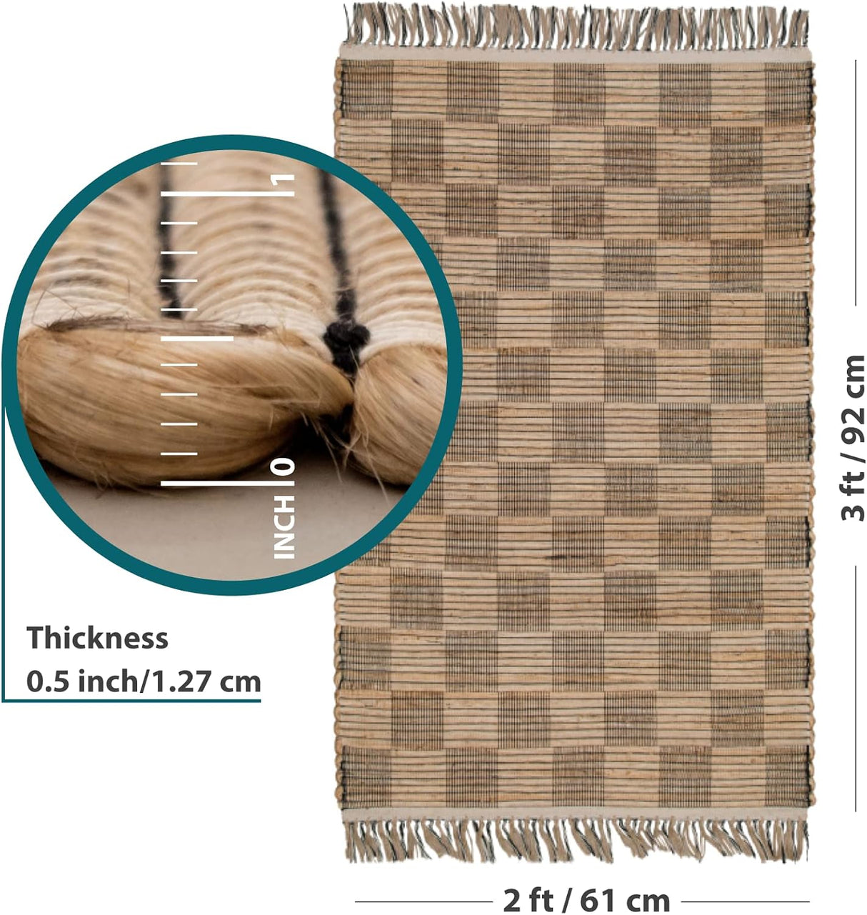 Hemp Jute And Cotton Blend Rugs, Design Home Décor Rug