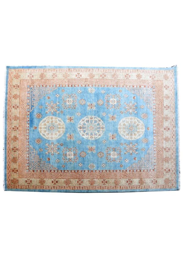 Home Decorative Wool Oushak Floor Rug, Blue Modern Oushak Rugs