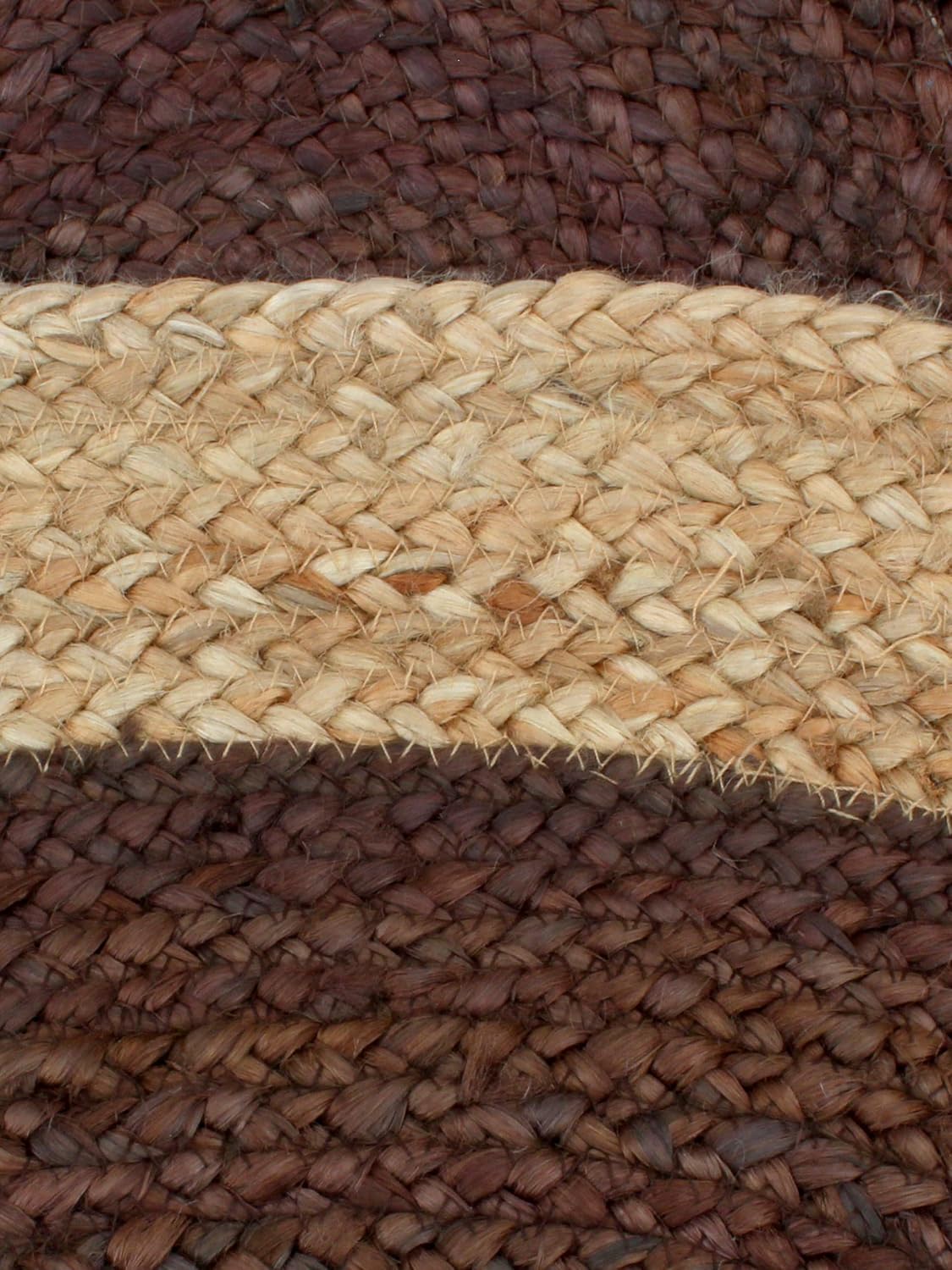 Round Handwoven Jute Rug – Braided Traditional Door Mat for Bedroom or Hallway